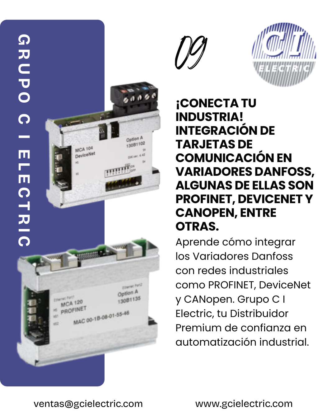 Integración de Tarjetas de Comunicación en Variadores Danfoss