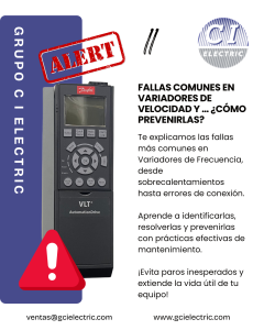 Fallas comunes en Variadores de Velocidad