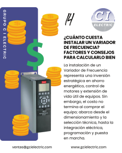 Cuanto cuesta intalar un Variador de Frecuencia