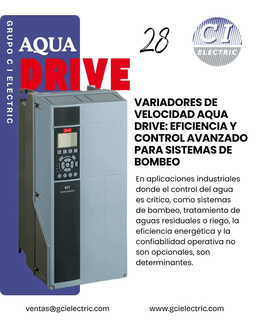 Variadores de Velocidad AQUA Drive: eficiencia y control avanzado para sistemas de bombeo