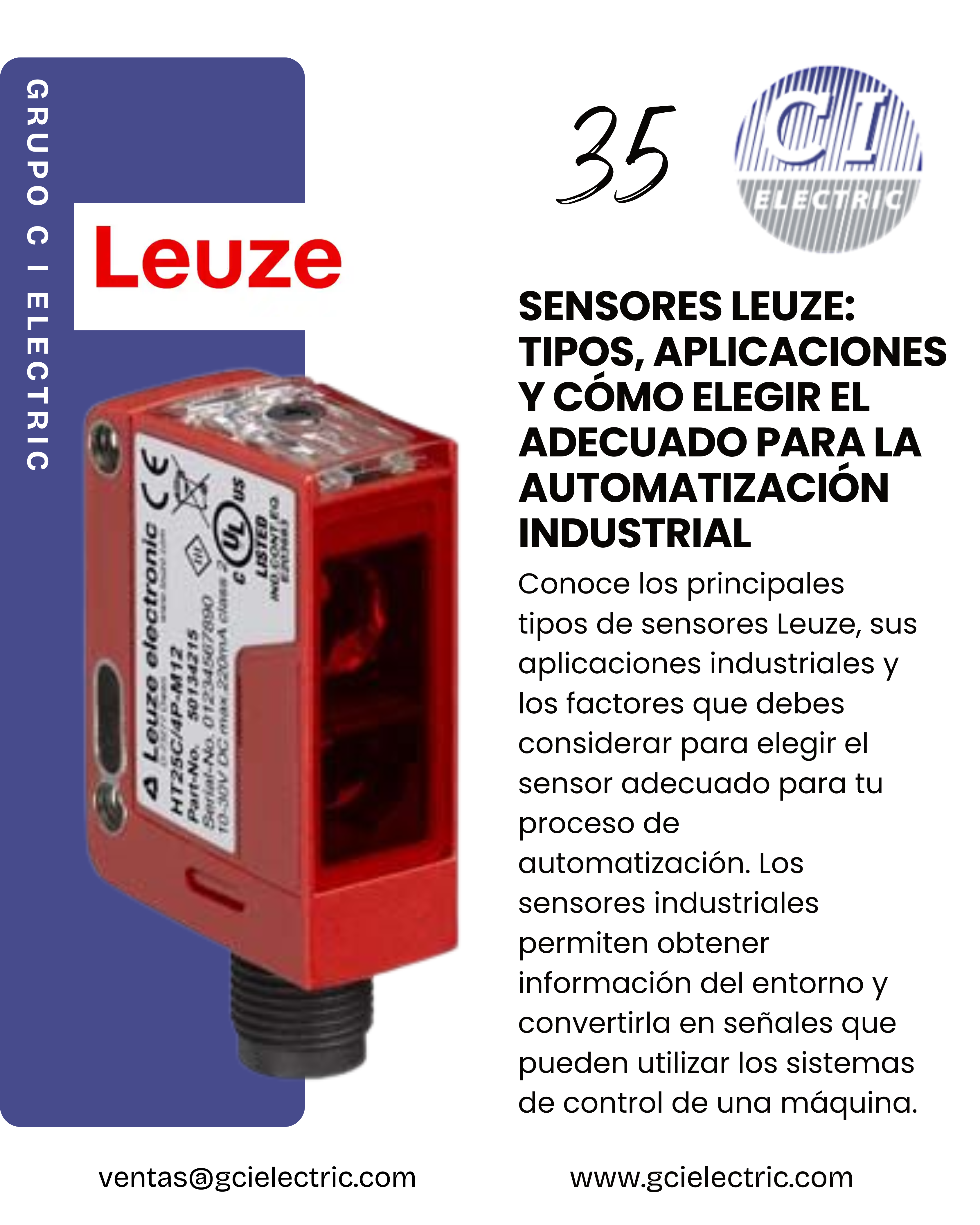 Sensores Leuze: tipos, aplicaciones y cómo elegir el adecuado para la automatización industrial